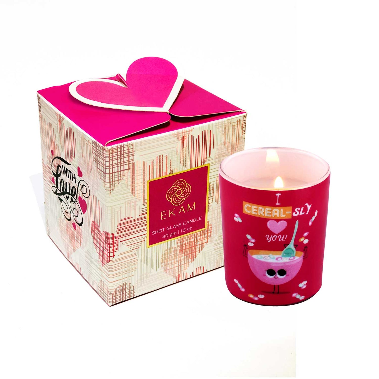 Vanilla Scented Jar Candle, Valentine Collection