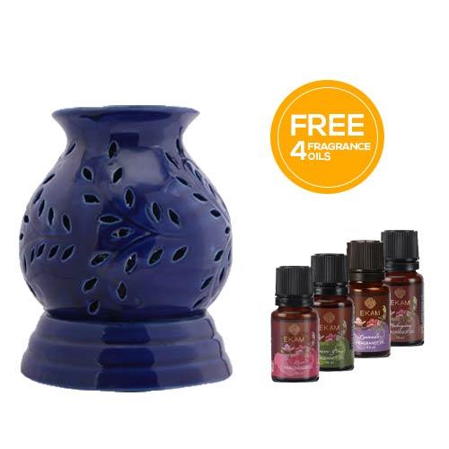 Electric Oil Warmer with Free 4 Pack Fragrance Oil (COB-285 BLUE)