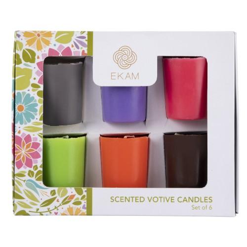 Scented Votive Candles, Set of 6