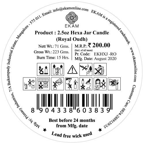 Royal Oudh Hexa Jar Scented Candle<br>(Pick any 6 & get 20% off)