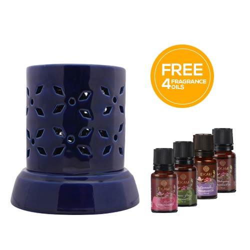 Electric Oil Warmer with Free 4 Pack Fragrance Oil (COB-249 BLUE)