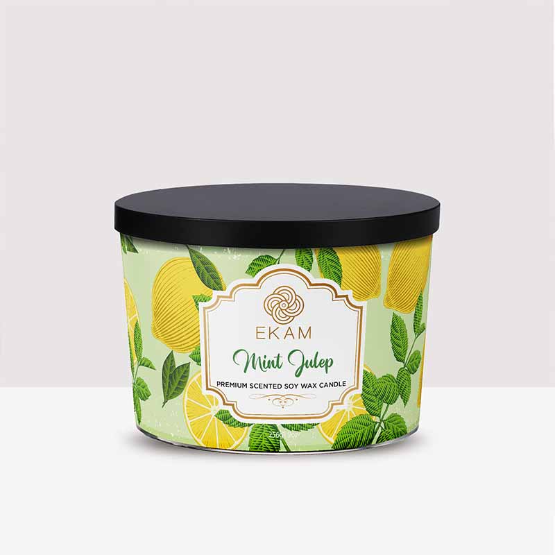 Mint Julep 3 Wick Soy Wax Scented Candle