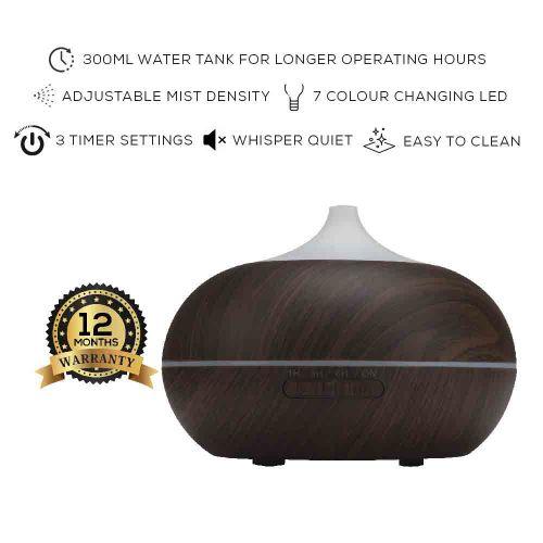 Ultrasonic Aroma Diffuser with 4 Mandala Series Fragrance Oils (GX-12K DW)