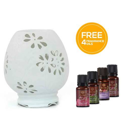 Premium Electric Oil Warmer With Free 4 Pack Fragrance Oil