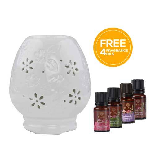 Premium Electric Oil Warmer With Free 4 Pack Fragrance Oil