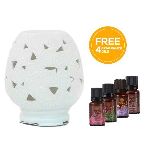 Premium Electric Oil Warmer With Free 4 Pack Fragrance Oil