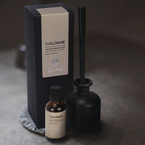 Cologne Premium Reed Diffuser Set, Manly Indulgence Series