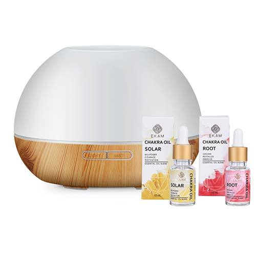 Chakra Series Aroma Diffuser Kit with Root & Solar Chakra Oils (GX-19K)