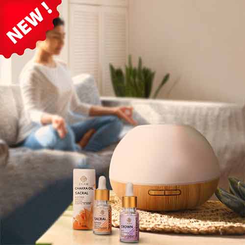 Chakra Series Aroma Diffuser Kit with Sacral & Crown Chakra Oils (GX-19K)