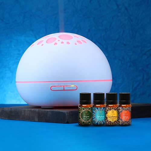 Dynamic Aroma Diffuser with 4 Mandala Series Fragrance Oils (GX-21K W)