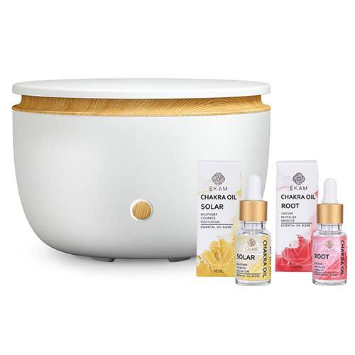 Chakra Series Aroma Diffuser Kit with Root & Solar Chakra Oils (GX-28K)