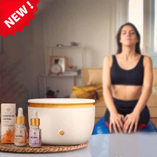 Chakra Series Aroma Diffuser Kit with Sacral & Crown Chakra Oils (GX-28K)