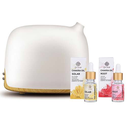 Chakra Series Aroma Diffuser Kit with Root & Solar Chakra Oils (GX-29K)