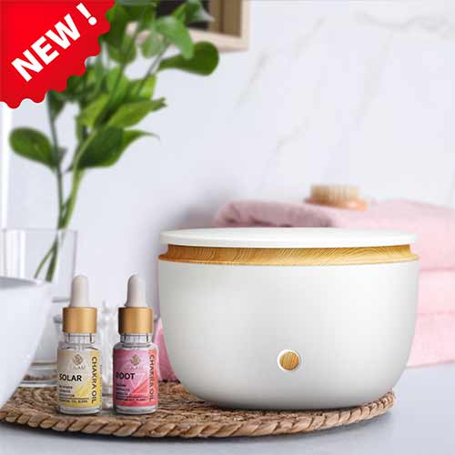 Chakra Series Aroma Diffuser Kit with Root & Solar Chakra Oils (GX-29K)