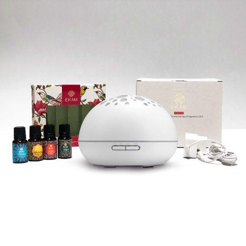 Dynamic Aroma Diffuser with 4 Mandala Series Fragrance Oils (GX-21K W)