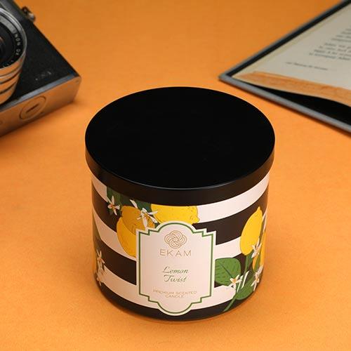 Lemon Twist 3 Wick Jar Candle<br>Pick any 2 & get 50% off!