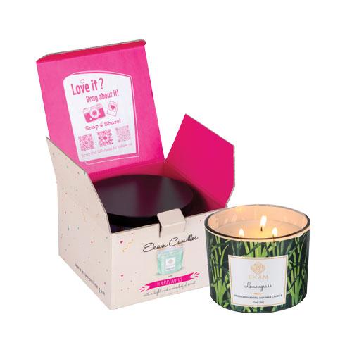 Lemongrass 3 Wick Soy Wax Scented Candle