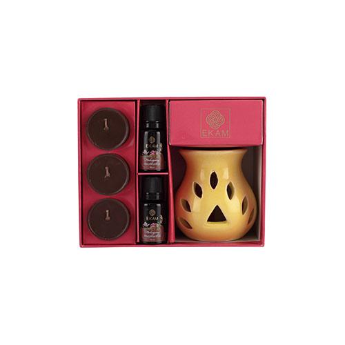 Mahogany Oil Warmer Set, Festive Collection