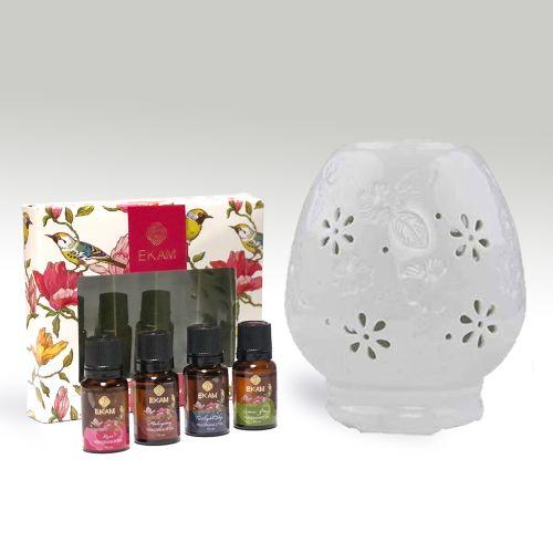 Premium Electric Oil Warmer With Free 4 Pack Fragrance Oil