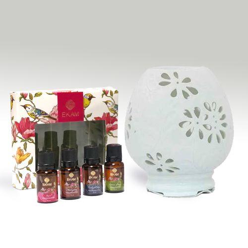 Premium Electric Oil Warmer With Free 4 Pack Fragrance Oil