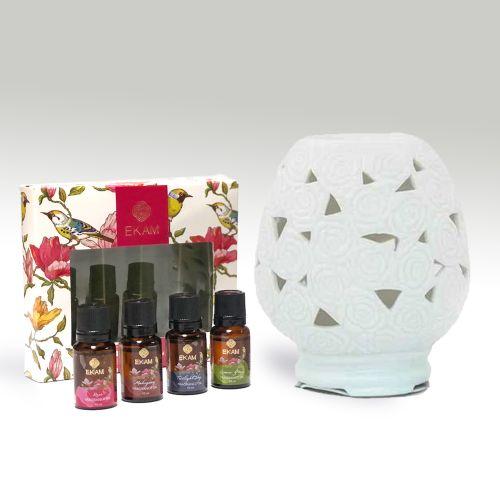 Premium Electric Oil Warmer With Free 4 Pack Fragrance Oil