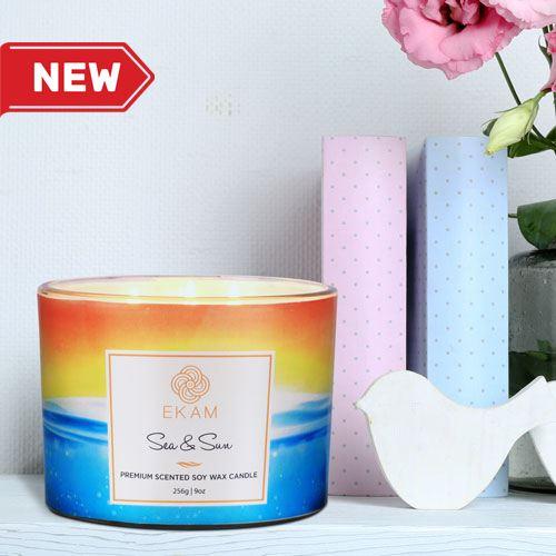 Sea & Sun 3 Wick Soy Wax Scented Candle