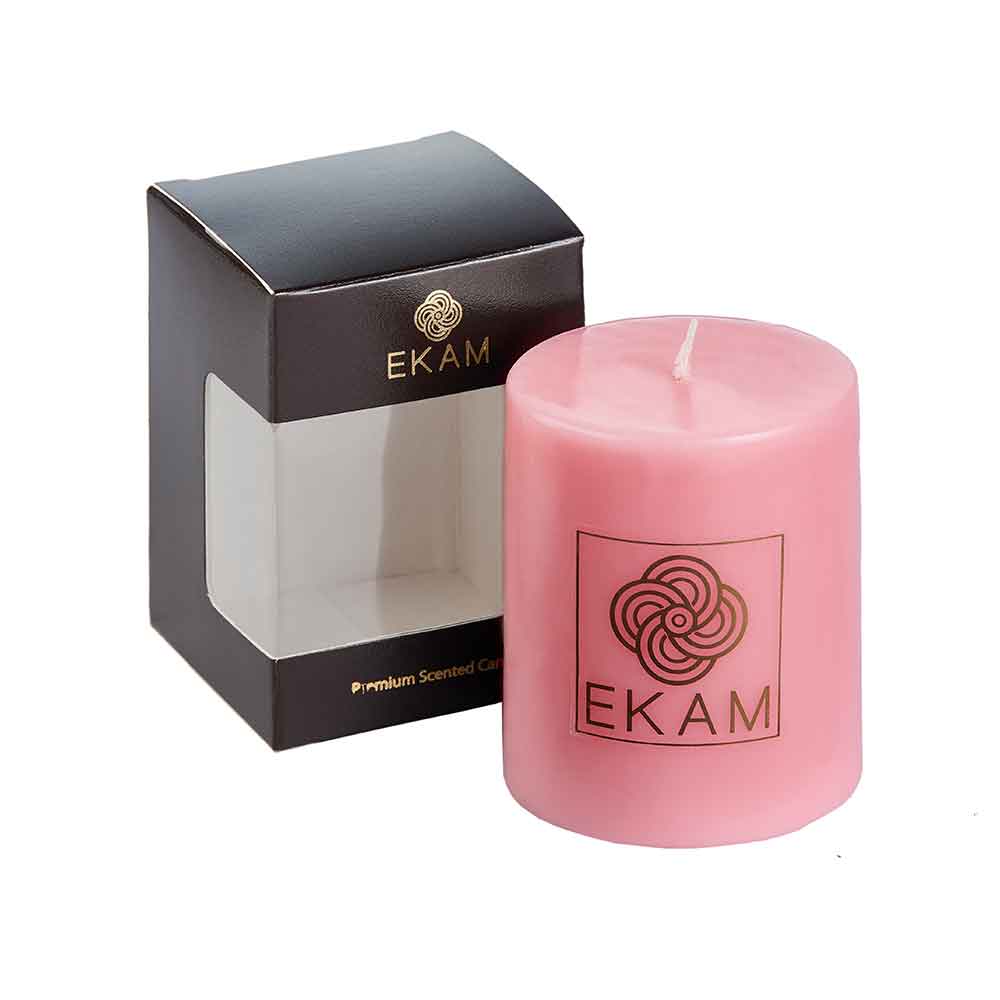 Strawberry Pillar Scented Candle<br>(Pick any 4 & get 20% off)