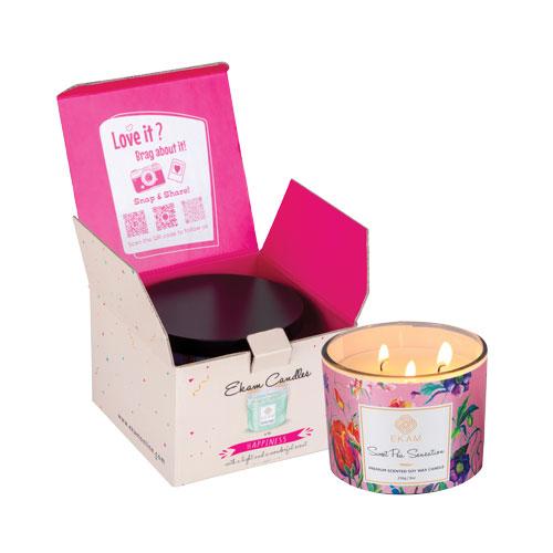 Sweet Pea Sensation 3 Wick Soy Wax Scented Candle