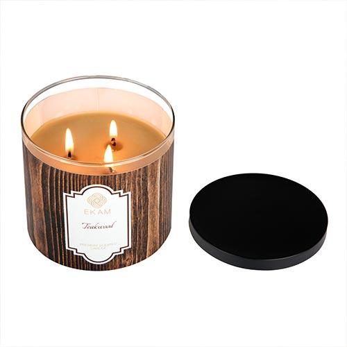 Teakwood 3 Wick Jar Candle<br>Pick any 2 & get 50% off!