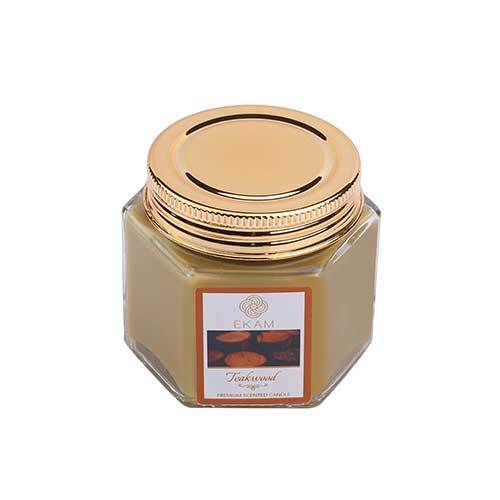 Teakwood Hexa Jar Scented Candle<br>(Pick any 6 & get 20% off)