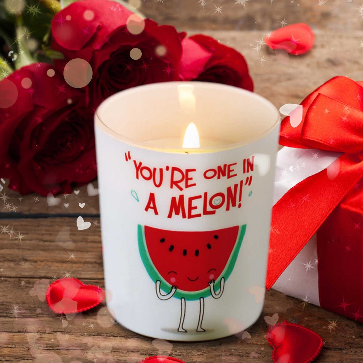 Watermelon Scented Jar Candle, Valentine Collection