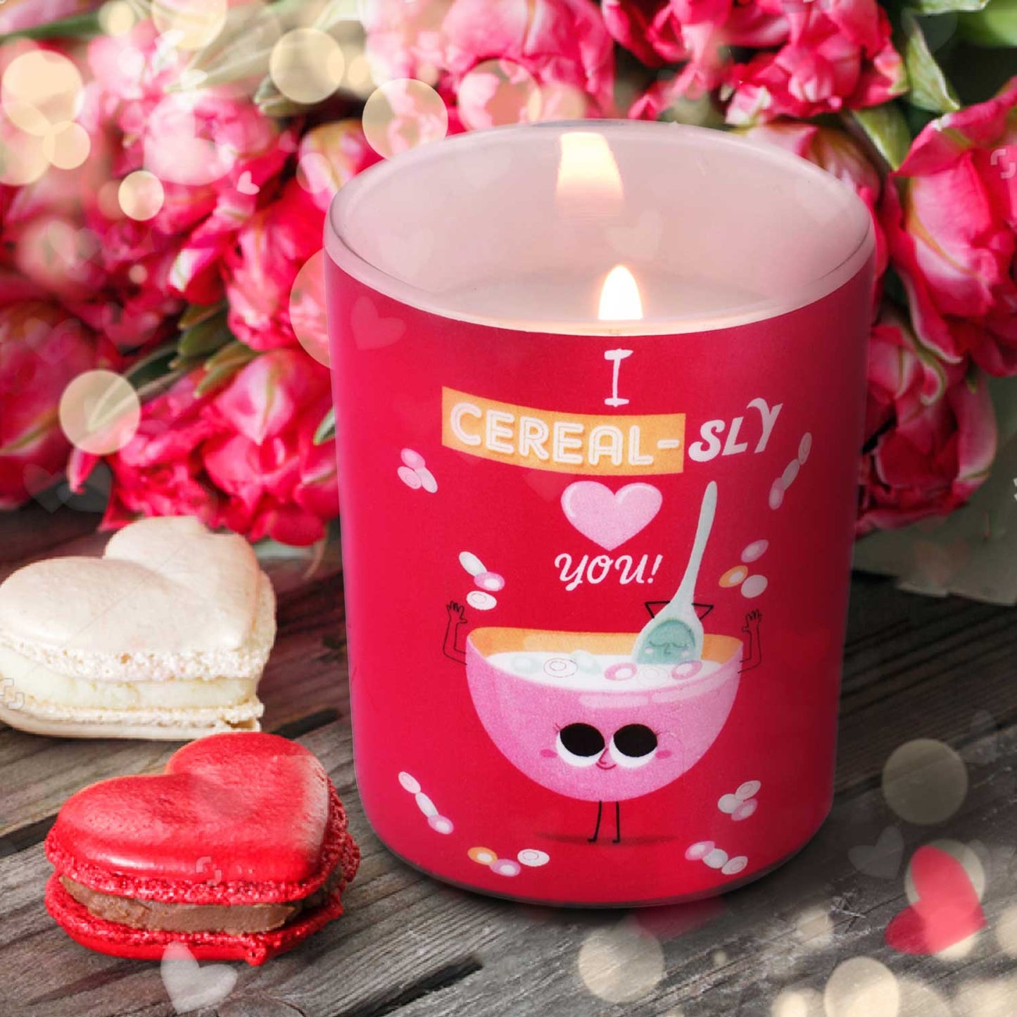 Vanilla Scented Jar Candle, Valentine Collection