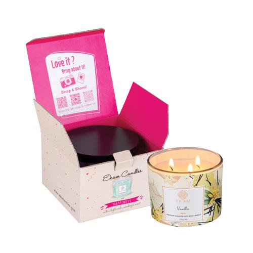 Vanilla 3 Wick Soy Wax Scented Candle