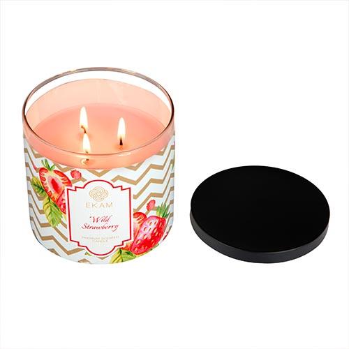 Wild Strawberry 3 Wick Jar Candle<br>Pick any 2 & get 50% off!