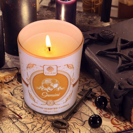 Gemini Zodiac Scented Candle, Bergamot & Mint