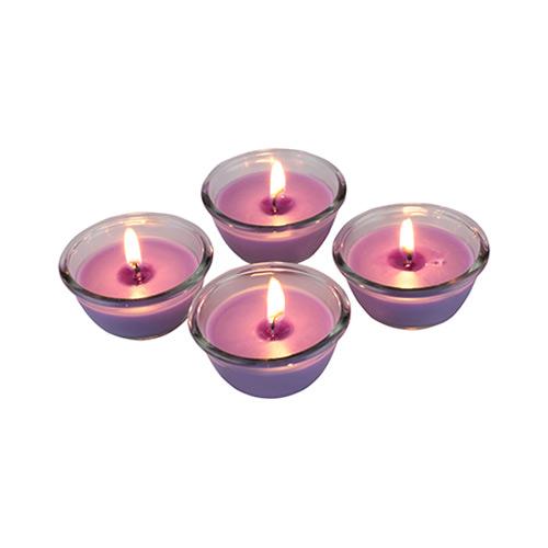 Scented Glass Diya Candles, Set of 4