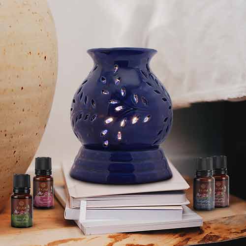 Electric Oil Warmer with Free 4 Pack Fragrance Oil (COB-285 BLUE)