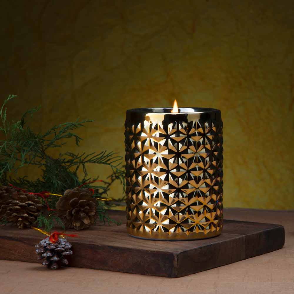 Vanilla Cream Ceramic Scented Candle - 256gms