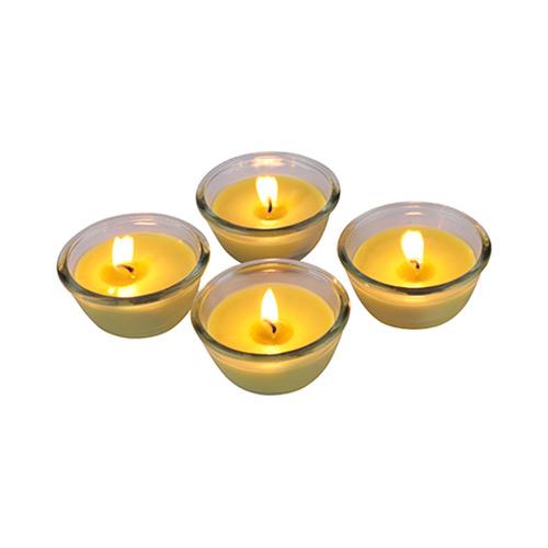 Scented Glass Diya Candles, Set of 4