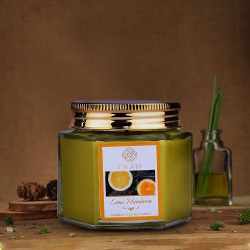 Lime Mandarin Hexa Jar Scented Candle<br>(Pick any 6 & get 20% off)