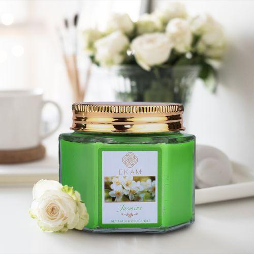 Jasmine Hexa Jar Scented Candle<br>(Pick any 6 & get 20% off)