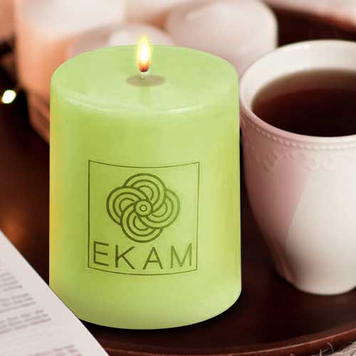 Lime Mandarin Pillar Scented Candle<br>(Pick any 4 & get 20% off)