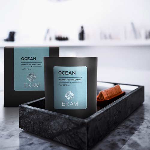 Ocean Premium Soy Wax Candle, Manly Indulgence Series