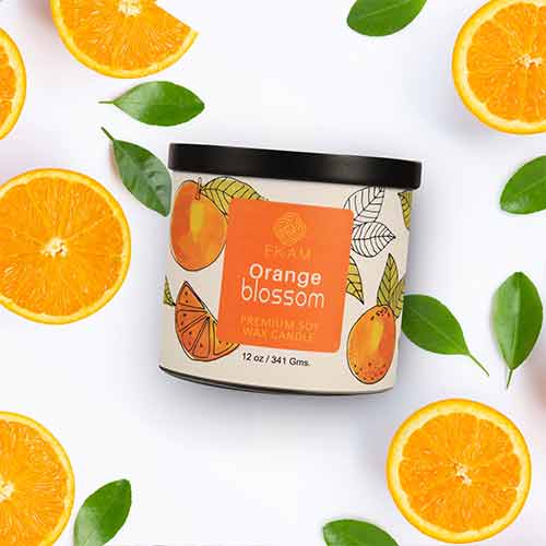 Orange Blossom Premium Soy Wax Candle, Fruity Series