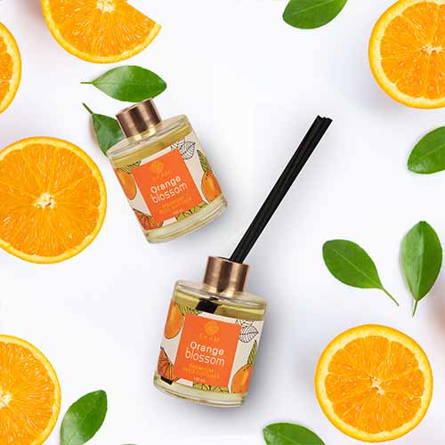 Orange Blossom Premium Reed Diffuser Set, Fruity Series