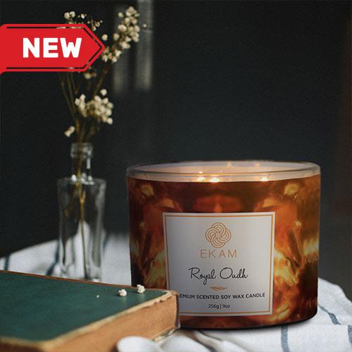 Royal Oudh 3 Wick Soy Wax Scented Candle