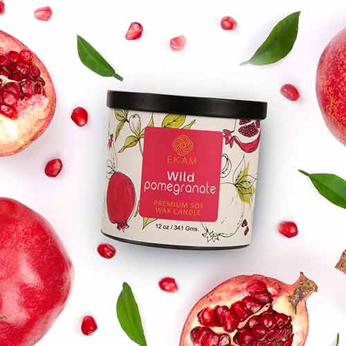 Wild Pomegranate Premium Soy Wax Candle, Fruity Series