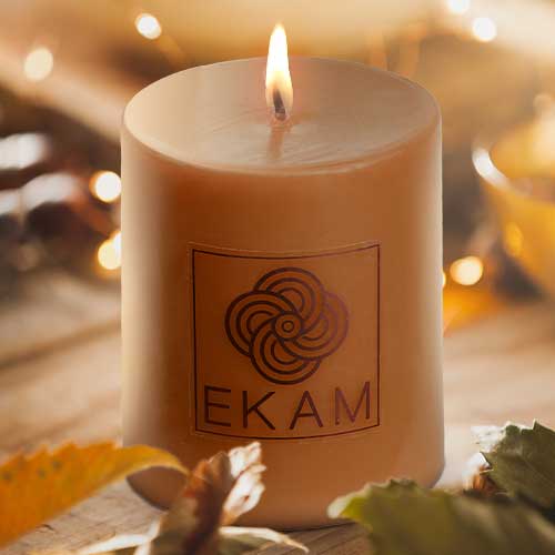 Divine Sandalwood Pillar Scented Candle<br>(Pick any 4 & get 20% off)