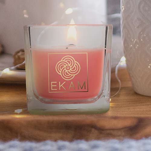 Strawberry Square Cup Scented Candle