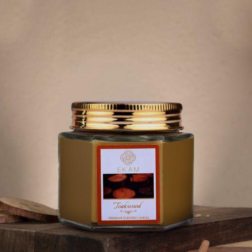 Teakwood Hexa Jar Scented Candle<br>(Pick any 6 & get 20% off)